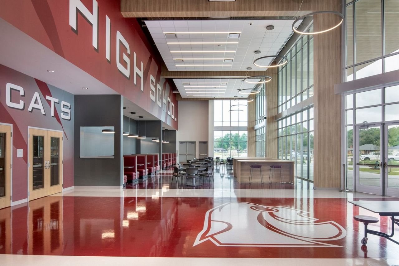 Two-Story Commons — Wildcat Brand Wall & Terrazzo Floor Logo