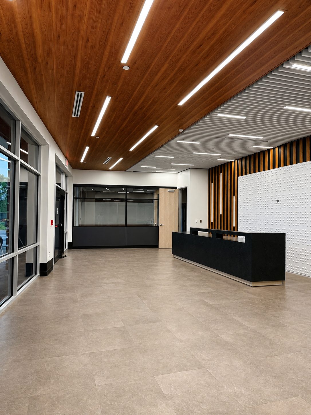 Reception — Braille Wall & Acoustical Ceiling
