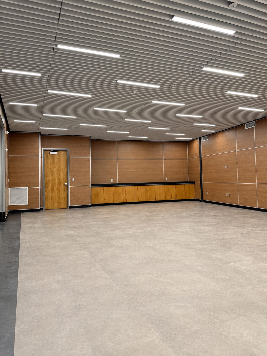 Multipurpose Room — Wood Wall Panels